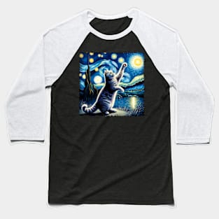 Celestial Cat Tribute Shirt Cosmic Chicness Baseball T-Shirt